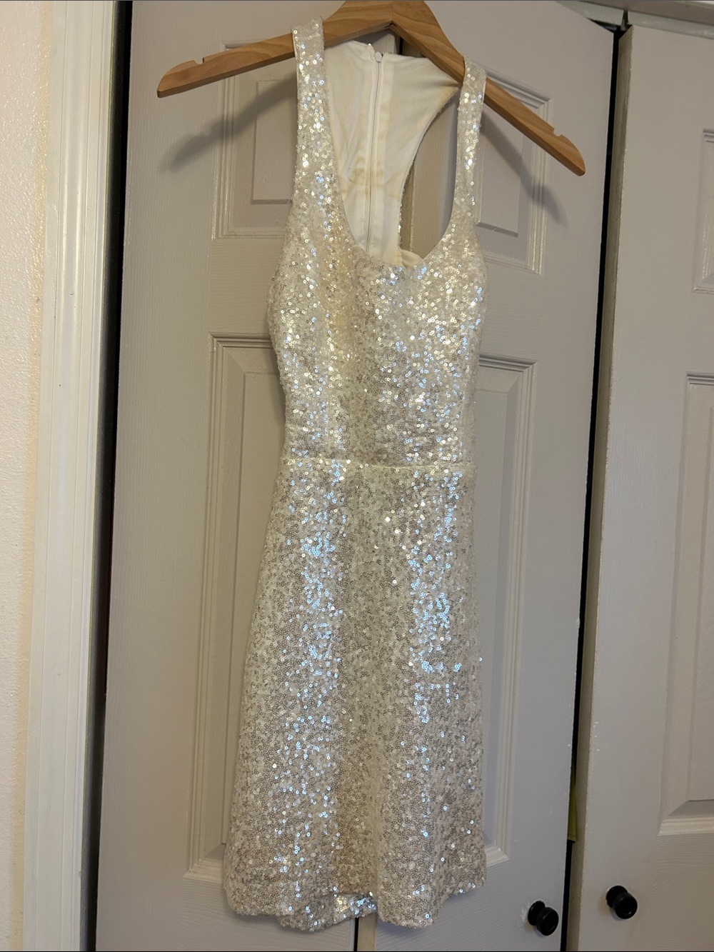 B Darlin Silver Sequin Mini Dress